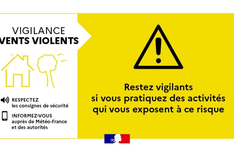 vigilance jaune risque de vent et orage